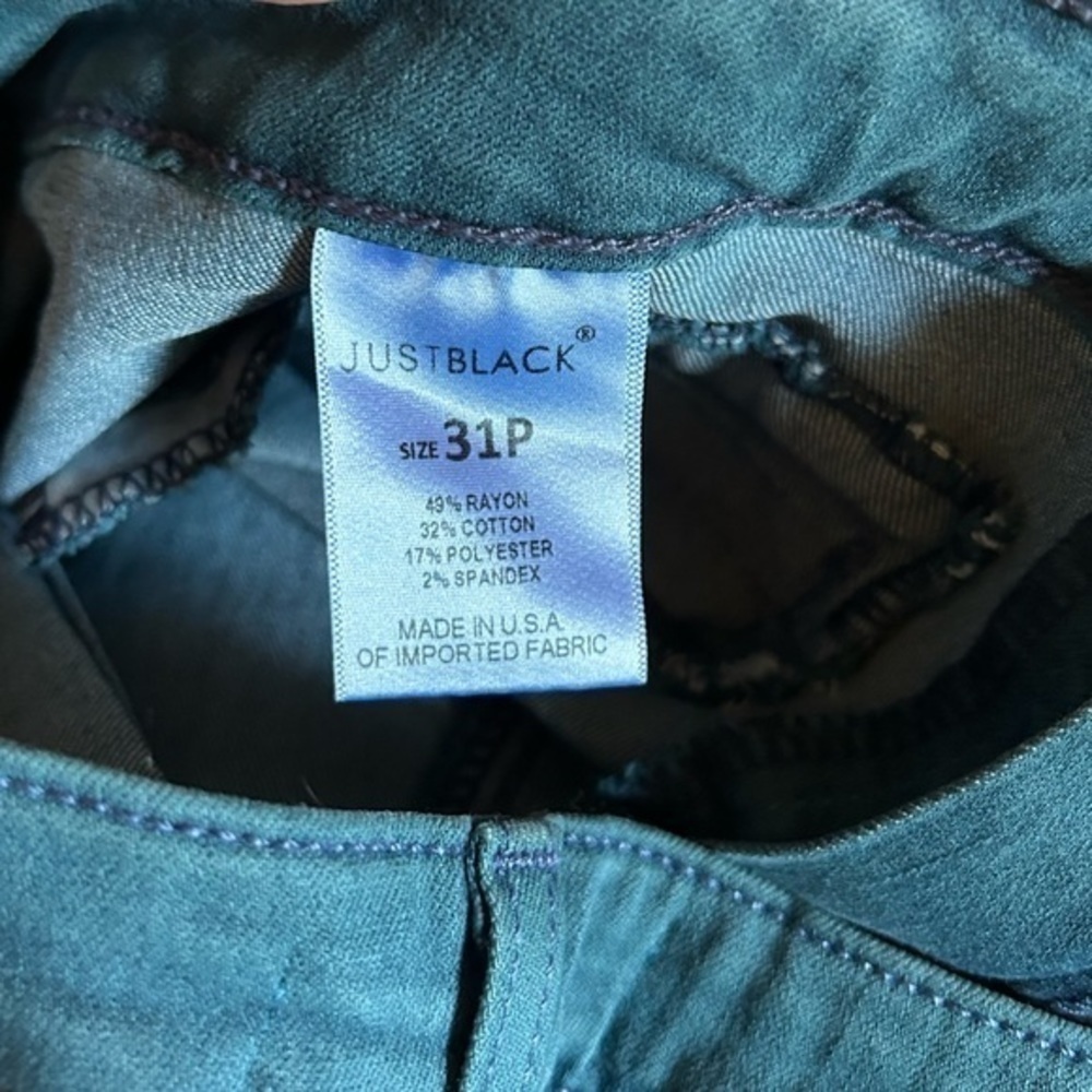 Just Black SPRUCE GREEN Skinny Jeans Super Soft Stretchy Excellent Condition - Picture 3 of 3